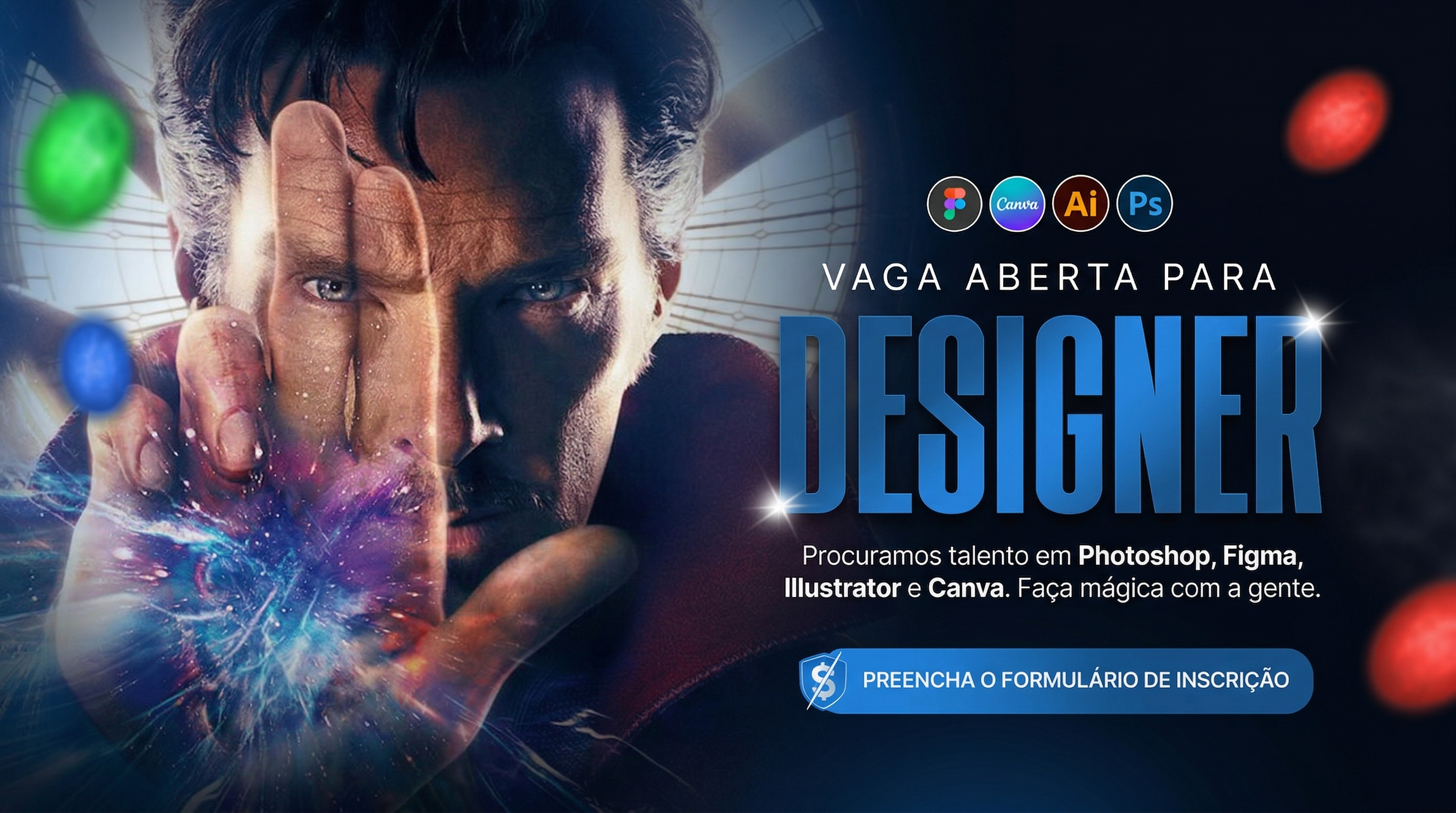 Banner da vaga Seleção para Designer Criativo Fixo
